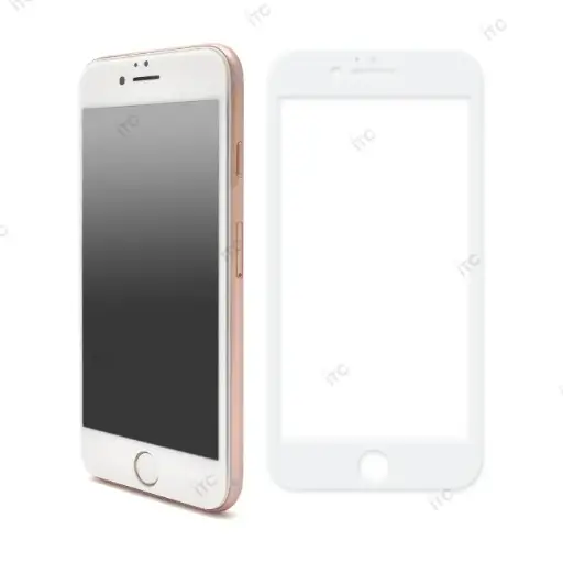 [Z0014] iPhone 6G-6S ガラスフィルム ソフト 白