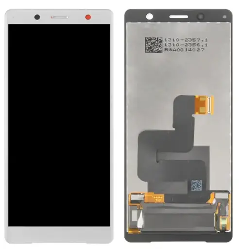 [L5457] Xperia XZ2 Compact フロントパネル ホワイトシルバー（再生品）　