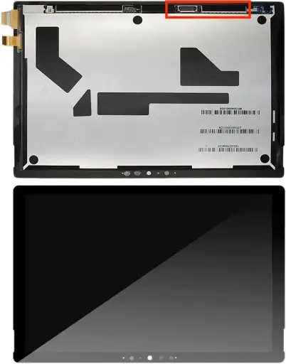 [L2094] Surface Pro7 (1866) フロントパネル (12.3インチ) 黒 前期