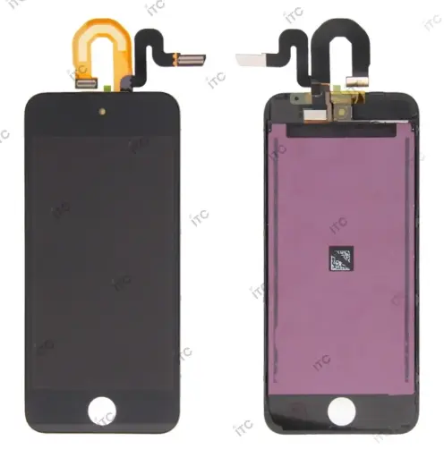 [L5426] iPod touch5th-6th-7th フロントパネル 黒（再生品）　