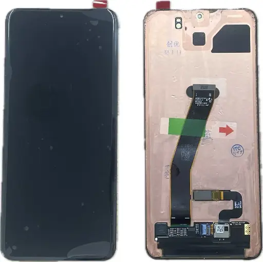 [L5567] Galaxy S20 4G/5G フロントパネル 黒（再生品）　