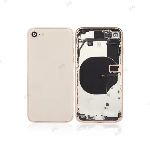 [L4228] iPhone 8G バックガラス(フレーム一体型) 互換品 ゴールド