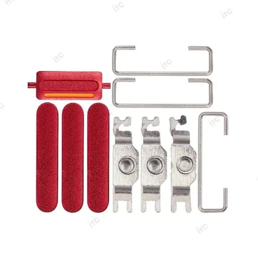 [S0978] SE 2020/SE 2022 電源ボタン/音量ボタン/サイレントスイッチ /トレー(1セット )レッド