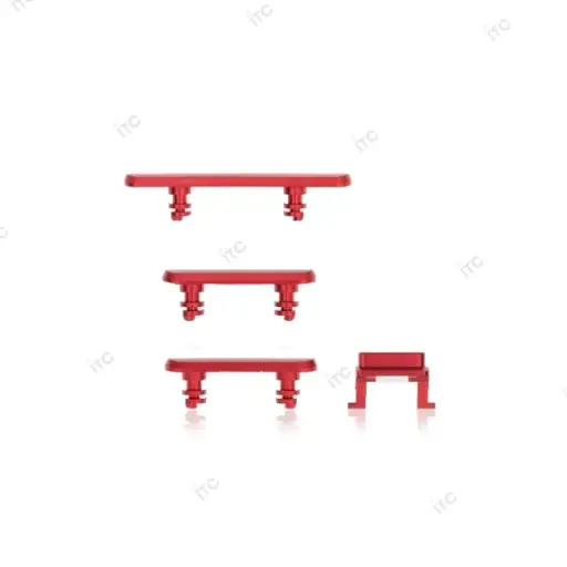 [S0992] iPhone XR 電源ボタン/音量ボタン/サイレントスイッチ /トレー(1セット )レッド