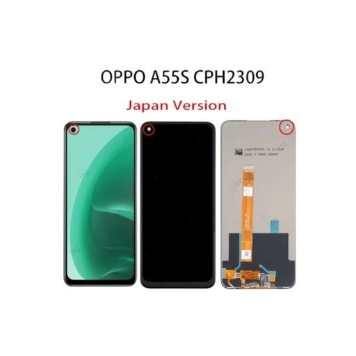 [L5624] OPPO A55s 5G フロントパネル （日本版）互換品 黒