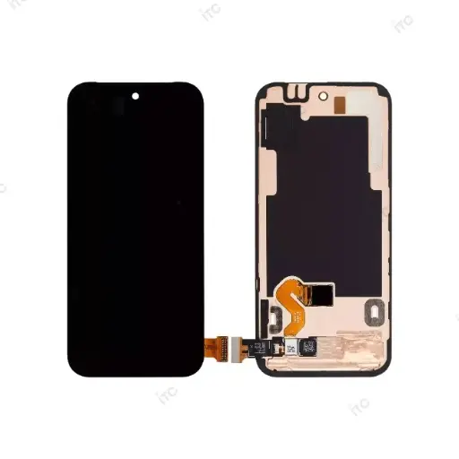 [L5660] Google Pixel 9 フロントパネル 黒（純正品）(フレーム付き)