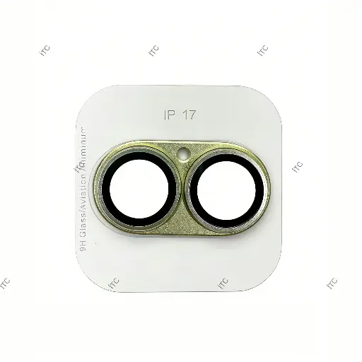 [S1263] iPhone 17 カメラレンズ（枠付き）グリーン