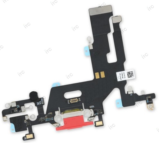 [S0291] iPhone 11 ドックコネクター 赤（取り外し品）