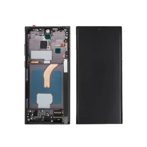 [L5535] Galaxy S22 Ultra 5G  有機EL 互換パネル フレーム付き黒