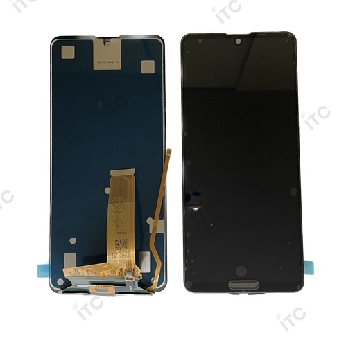[L5004] AQUOS R5G  フロントパネル 黒（再生品）指紋付き