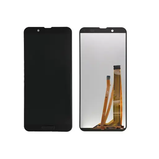 [L5010] AQUOS Sense3/3Lite フロントパネル 黒（再生品）　